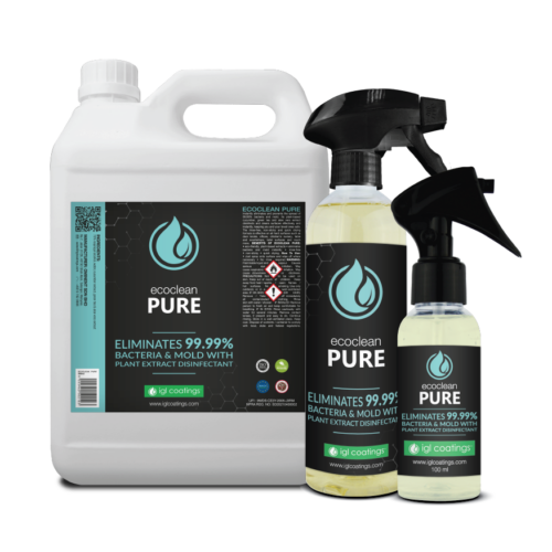 Ecoclean Pure Surface Sanitiser with 99.99% effectiveness